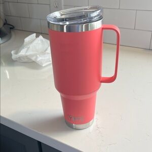 Yeti Coral Tumbler with Handle